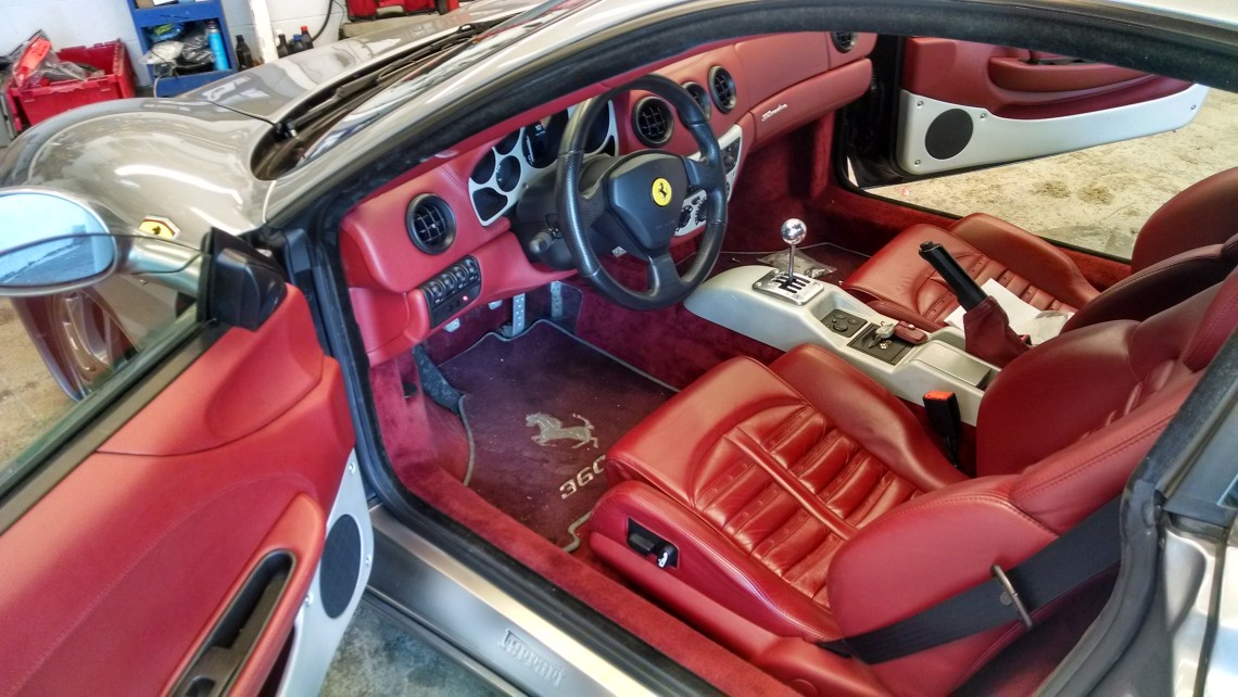 Ferrari with aftermarket stereo system installed at Sound Investment in Columbus Ohio