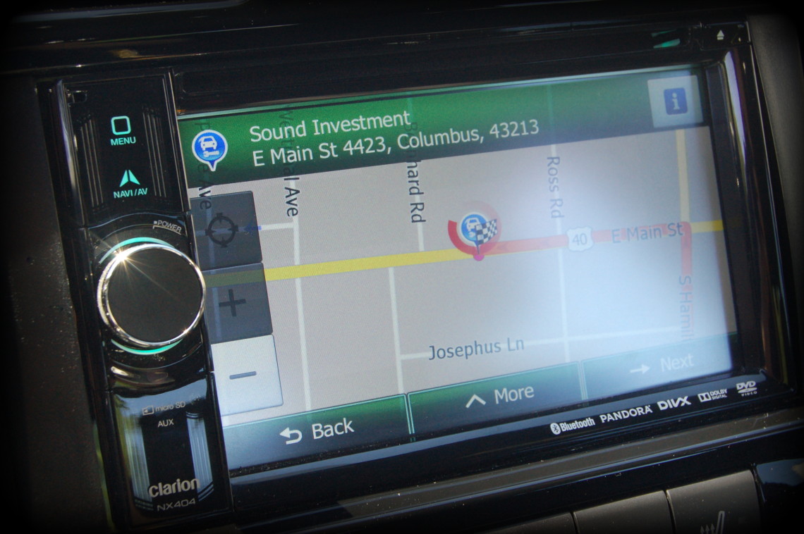 Clarion DVD navigation system installed by Sound Investment in Columbus Ohio