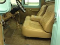 1954 Ford F100 leather seats and upholstery installed at Sound Investment in Columbus Ohio